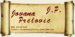 Jovana Prelović vizit kartica